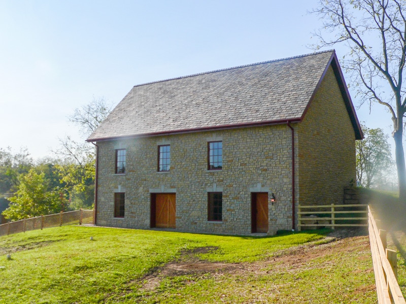 cottage, barn, stone, ICF, slate roof