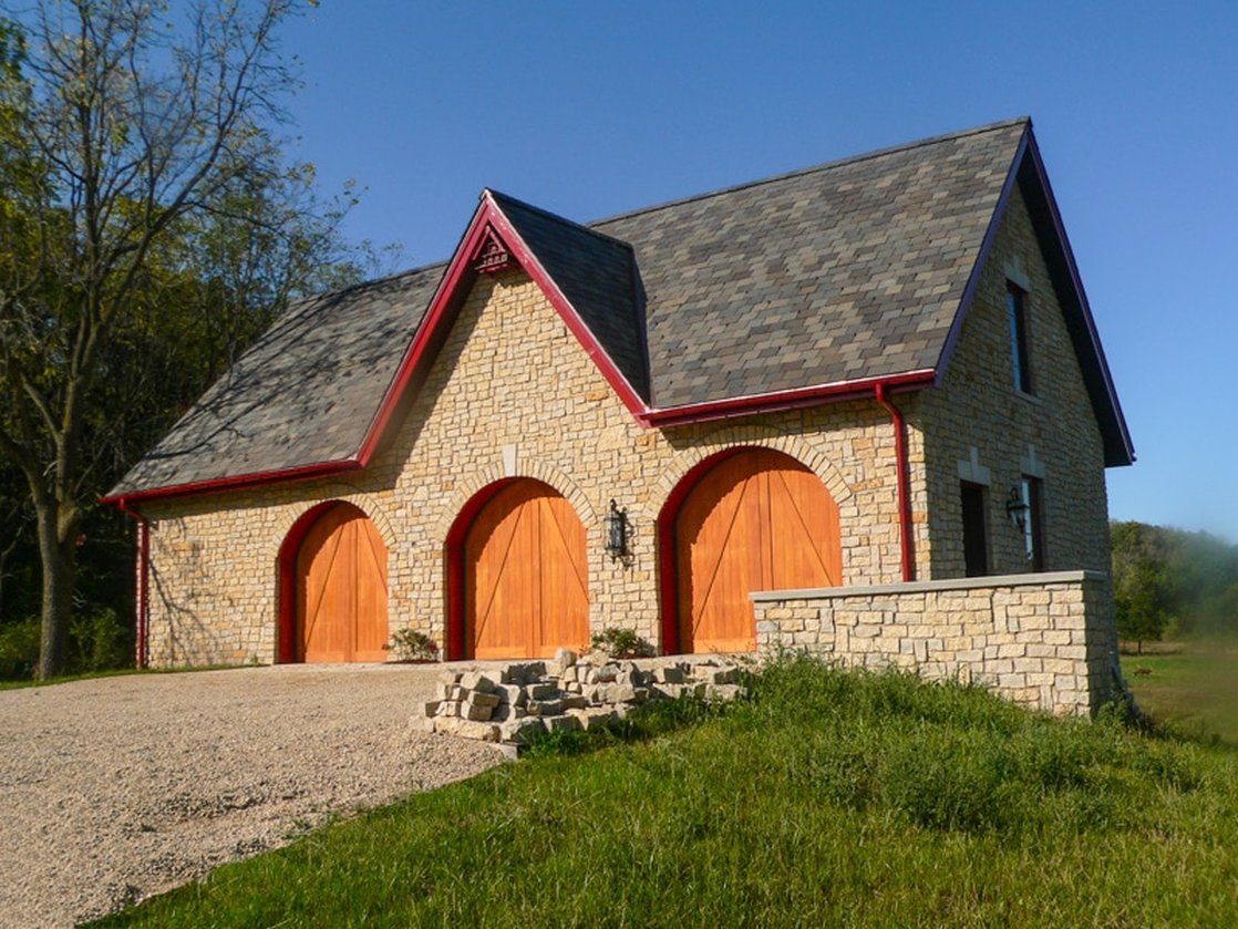 carriage house, barn, garage, design, architecture, stone, slate